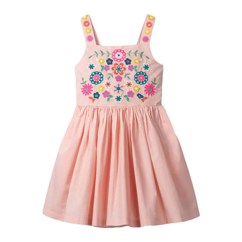 Little Maven Girls Casual Cotton: Lovely Kids Summer Dress Girls 6 to 7 years