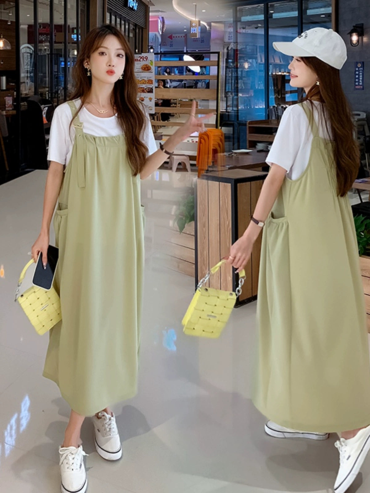 Suspender Fashion Set: 2Pc Maternity In Plus Sizes Summer 2024 New Arrival
