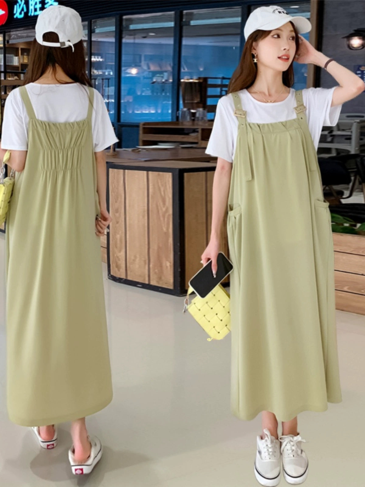 Suspender Fashion Set: 2Pc Maternity In Plus Sizes Summer 2024 New Arrival