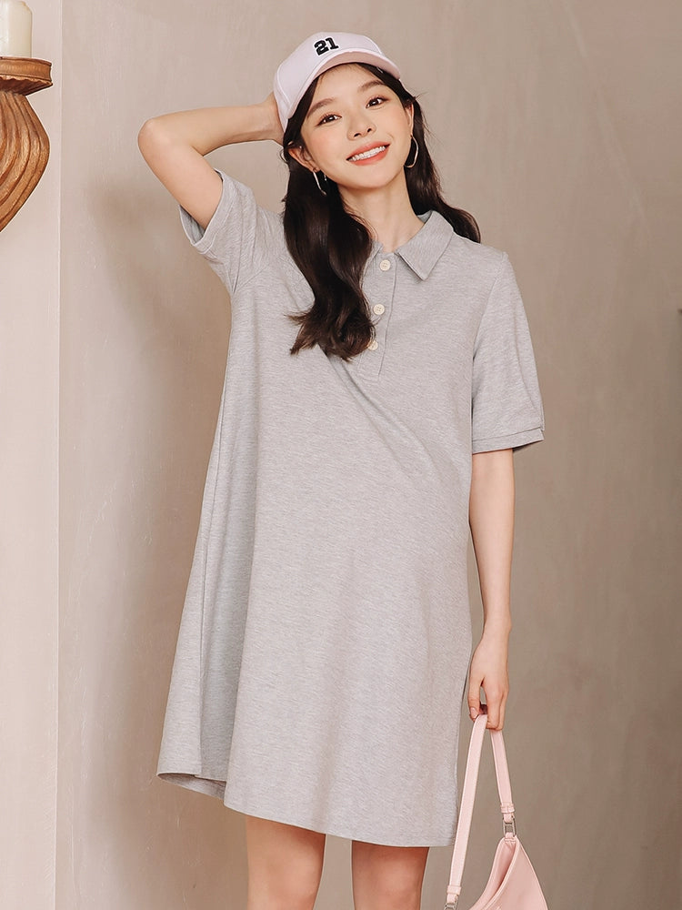 Polo Shirt Summer Maternity Dress