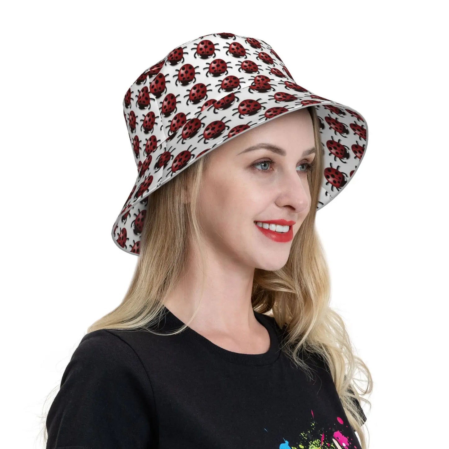 Angry Bucket Hat, Cute Facemask For Ladybug Fans