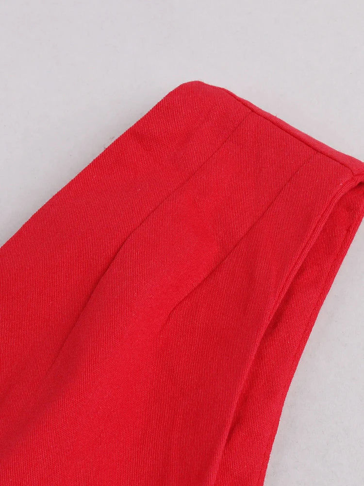 Elegant Vintage V-Neck Pleated & Belted Plain Solid Dress: Wrap Retro Summer Cotton Sizes S - 3X
