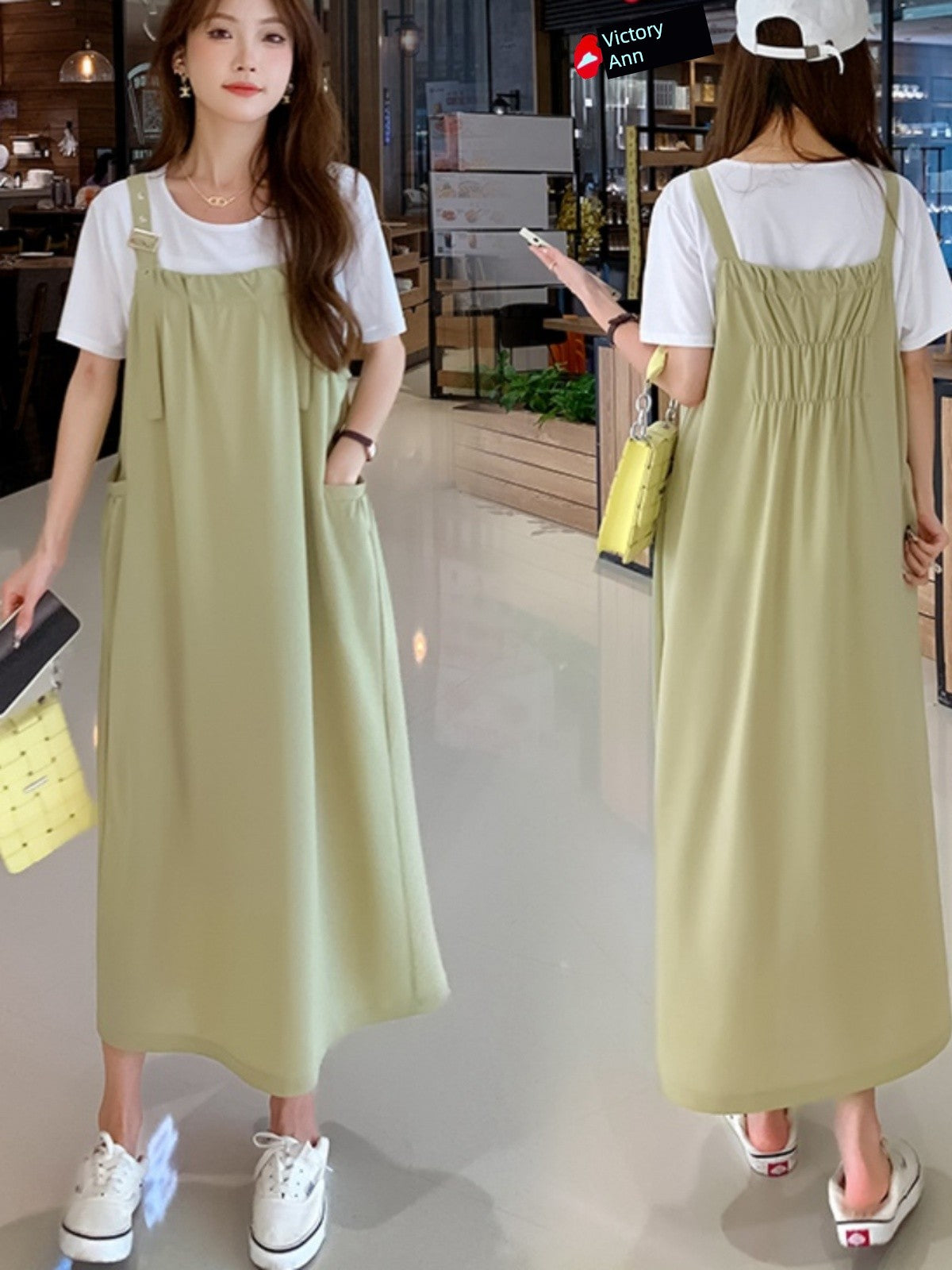 Suspender Fashion Set: 2Pc Maternity In Plus Sizes Summer 2024 New Arrival