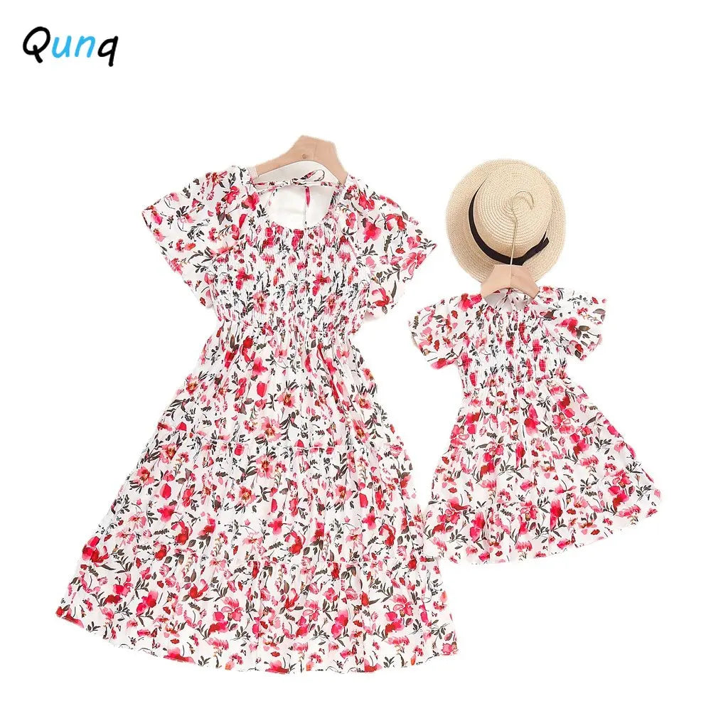 Fashion Print Summer Mother & Daughter Outfit