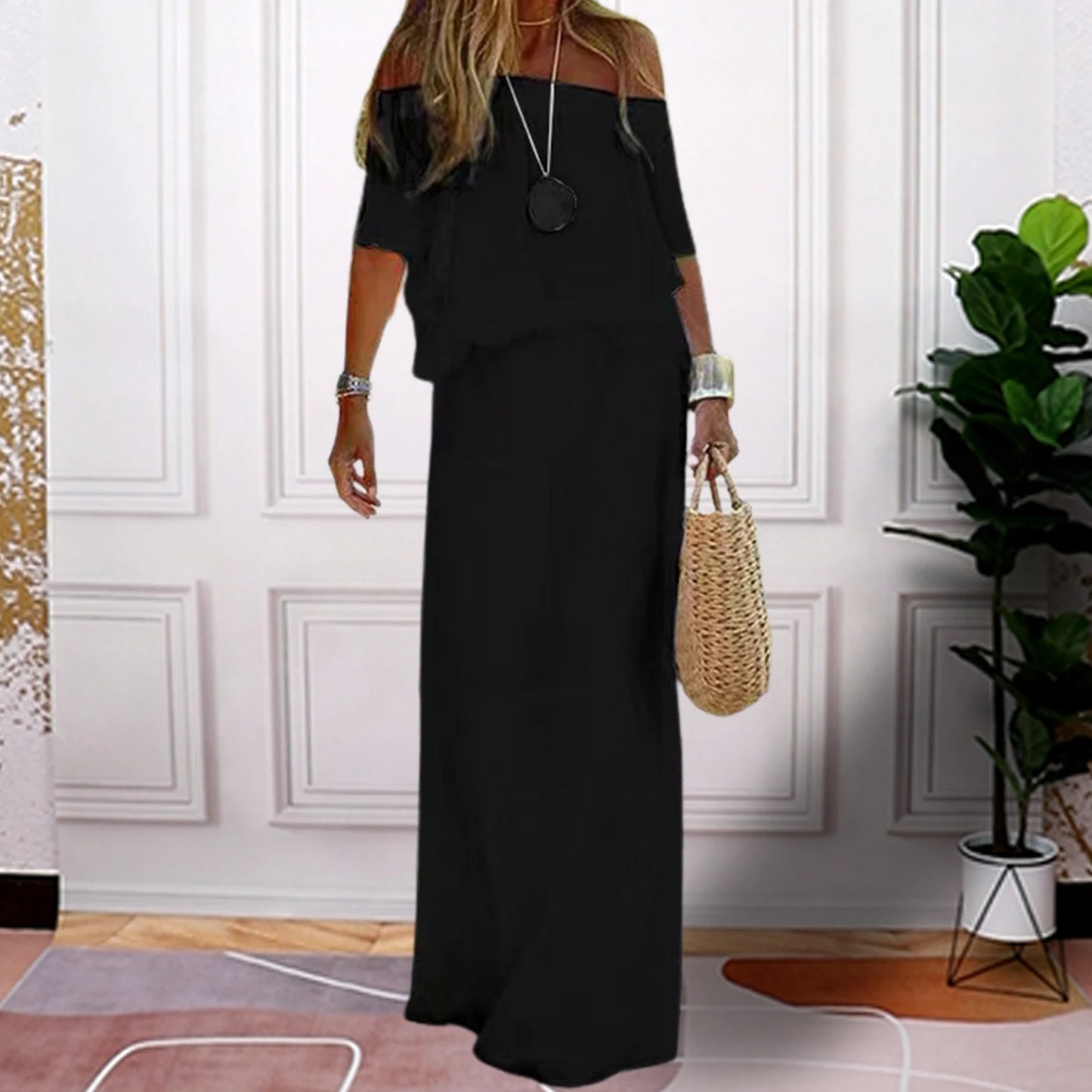Summer Bandage Elegant Ruffles Sexy One Shoulder Bodycon Loose Dress