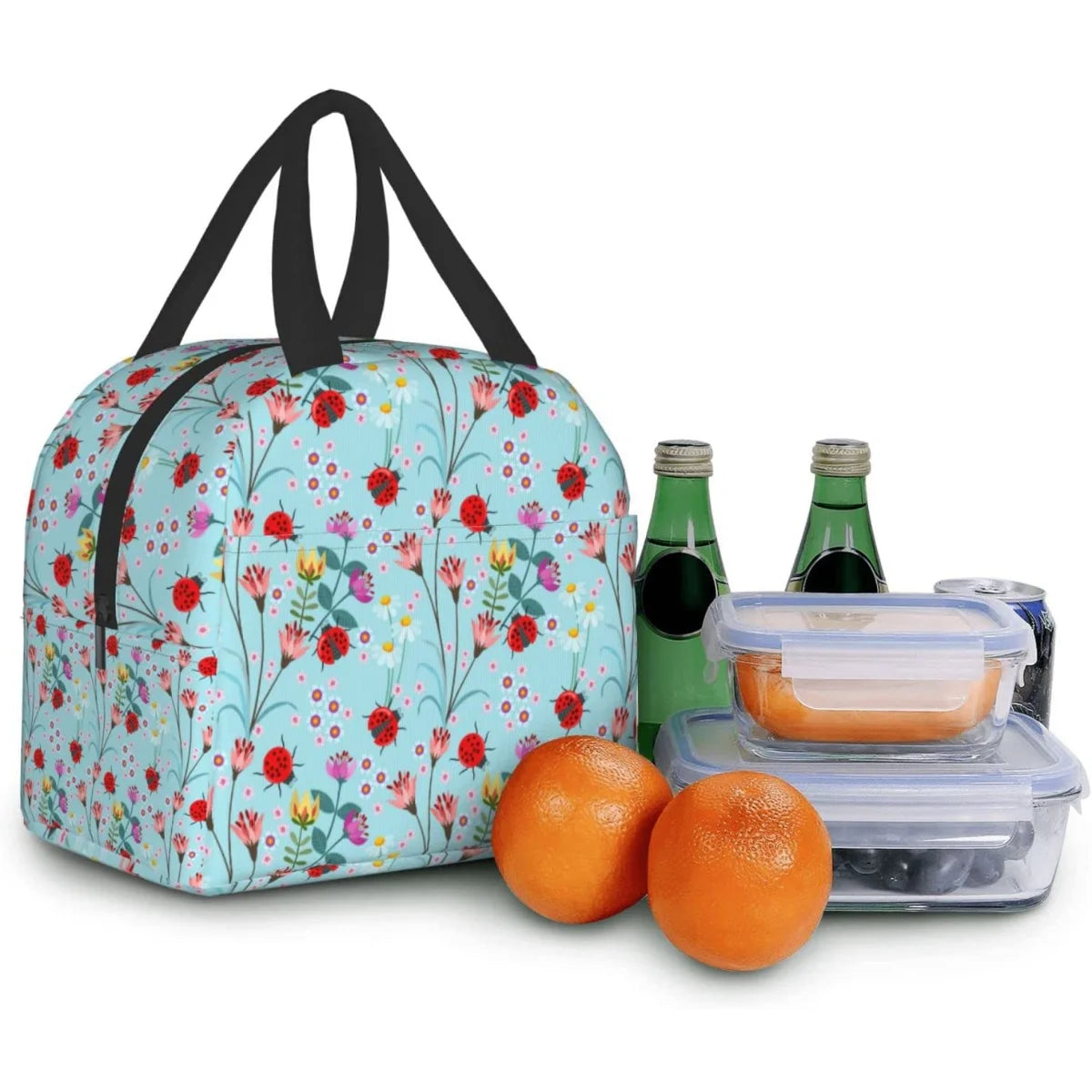 Ladybug Insulated Lunch Box Bento Box: Reusable & Waterproof