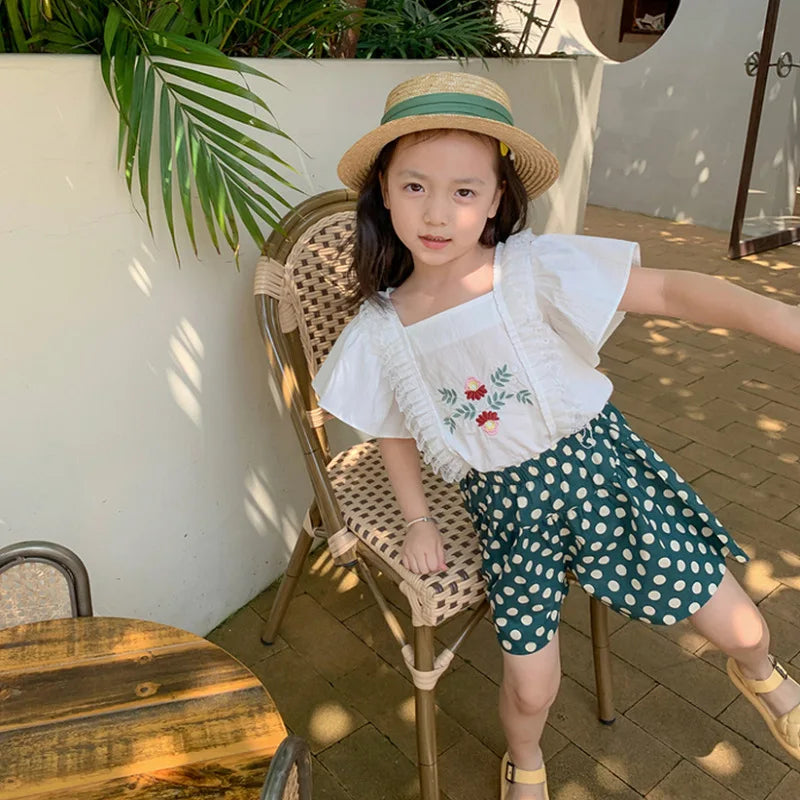 Summer Shorts Pant Kid Sweet Outfit Bottoms 2-8Yrs