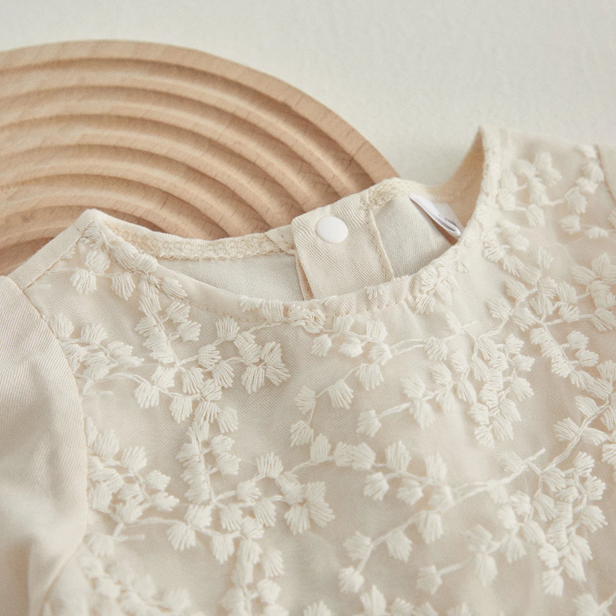 Baby Girls Romper Dress Long Sleeve Lace Floral Princess Dress