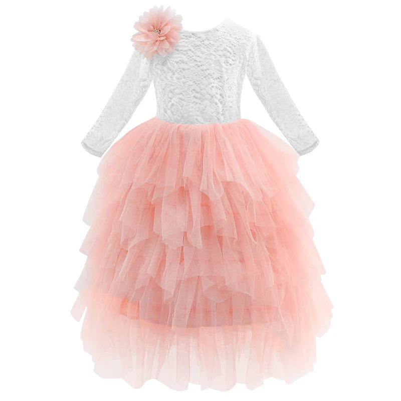 Little Girl Elegant Tutu Princess Dress Gown: Great For Weddings & Parties
