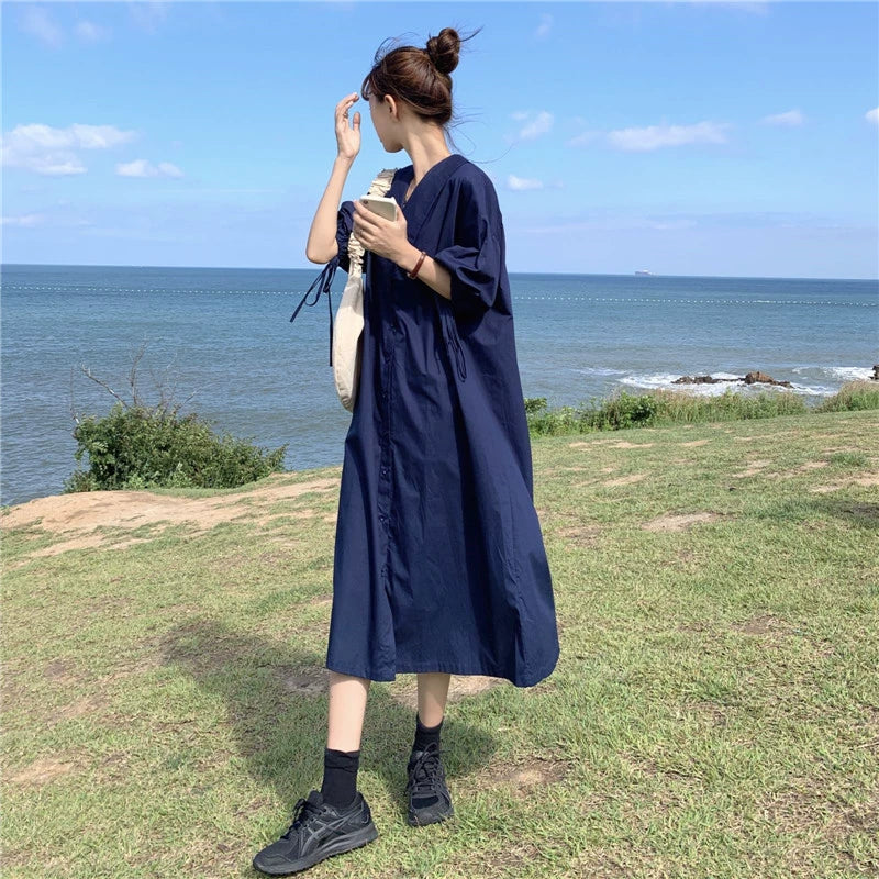 Long Nursing Wear Maternity Dress: 2024 Summer New Arrival