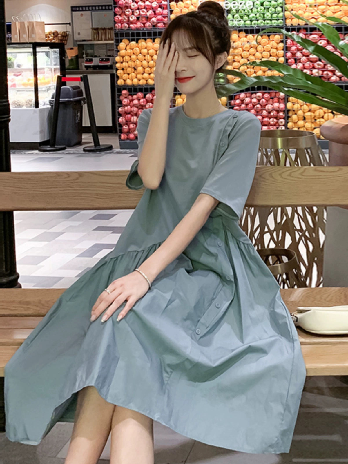 Casual Short Sleeve Loose Summer Maternity Dress: All You Need Is A Pair Of Converse Tennis Shoes