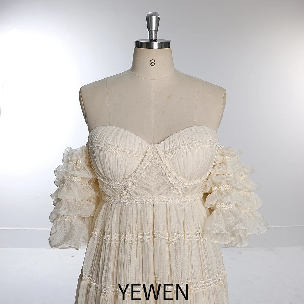 Bohemian Chiffon Corset Maternity Gown