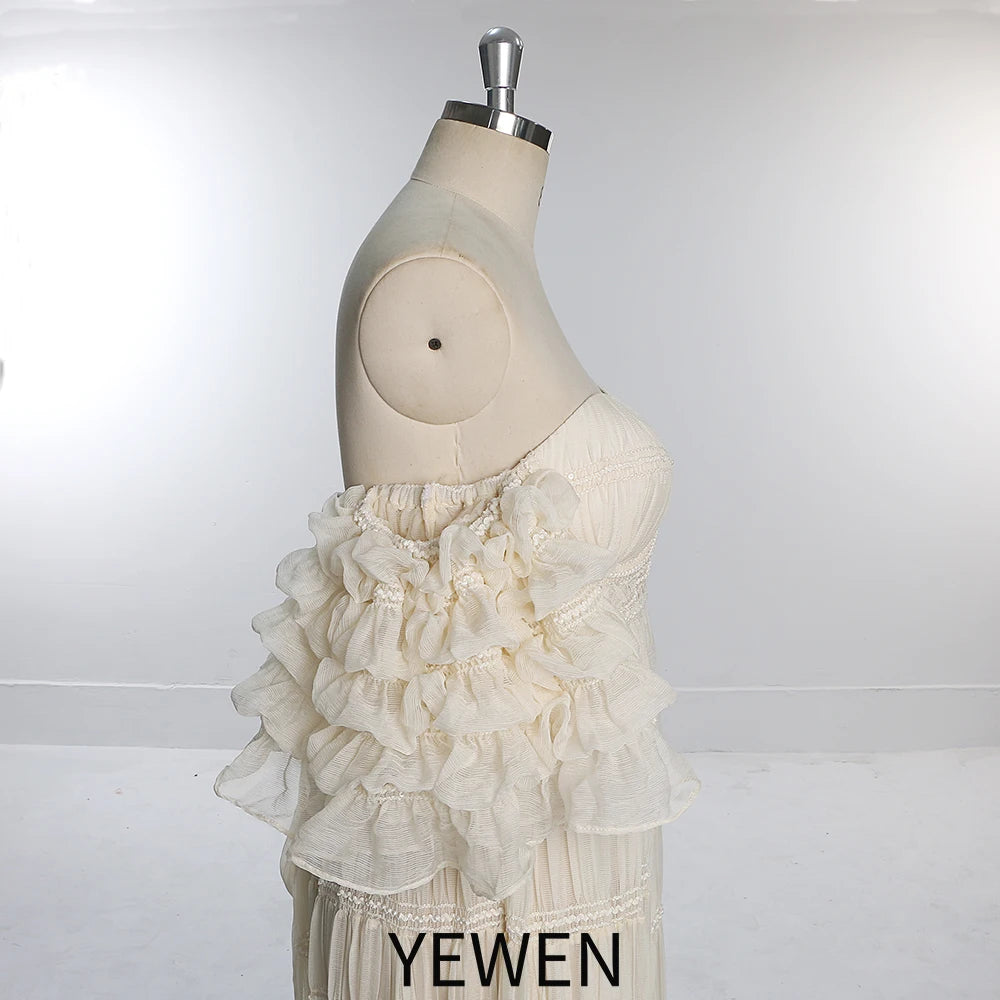 Bohemian Chiffon Corset Maternity Gown