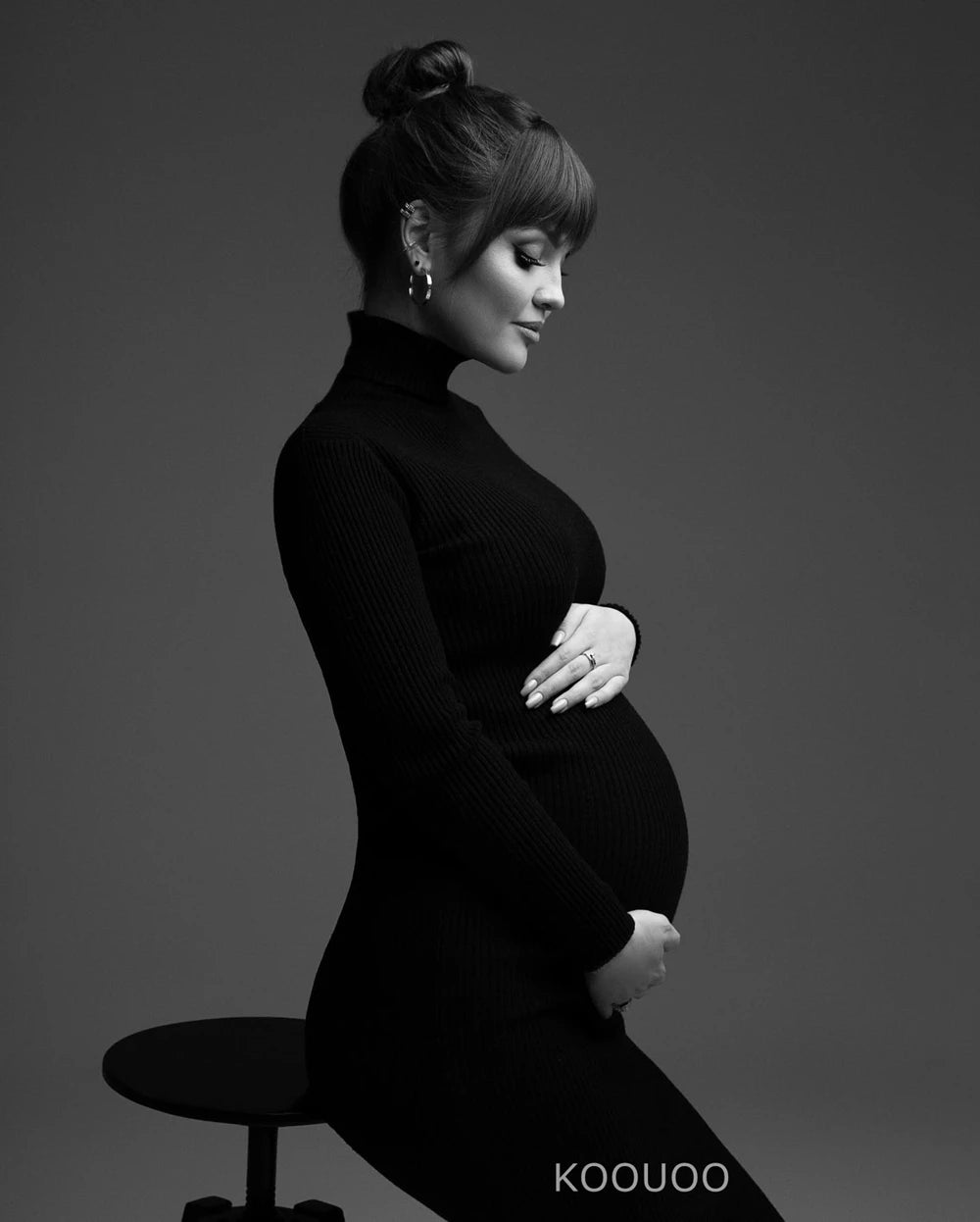 Bodycon Maxi Long Maternity Dress For Photoshoot