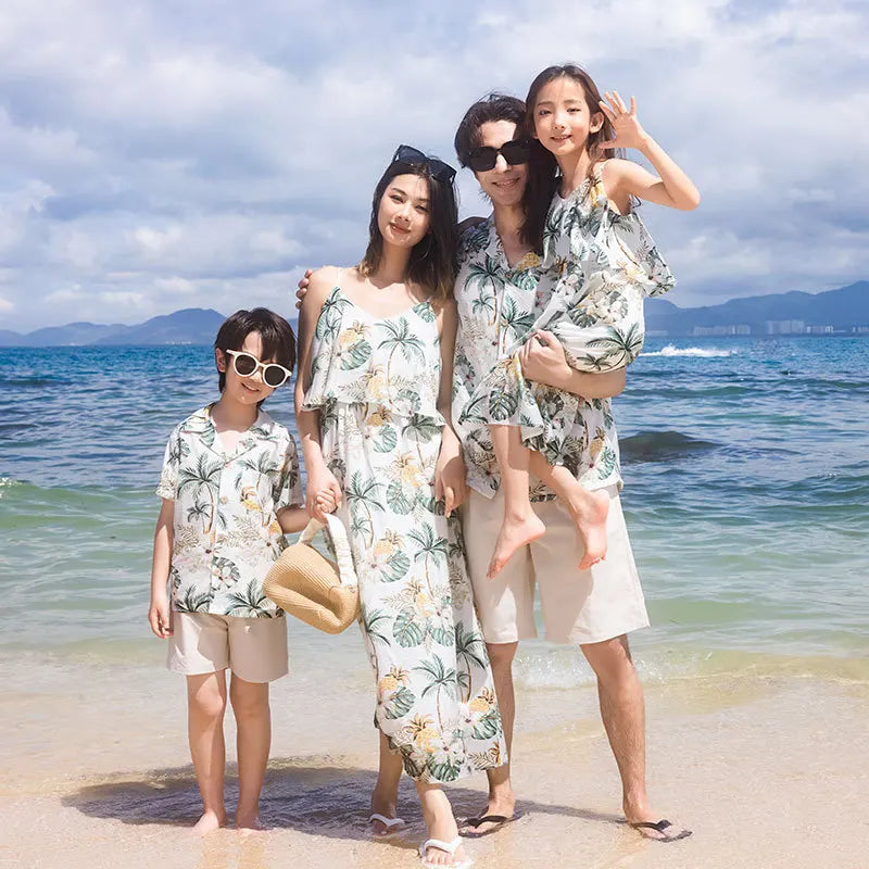 Family Matching Mom, Dad, Daughter, and Son Clothes Set