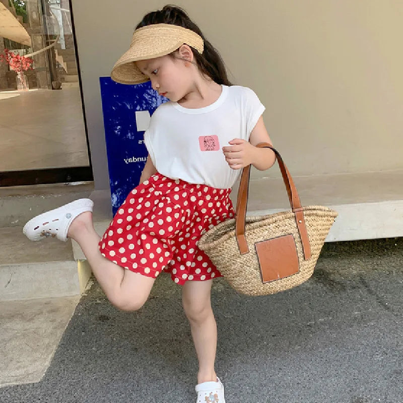 Summer Shorts Pant Kid Sweet Outfit Bottoms 2-8Yrs