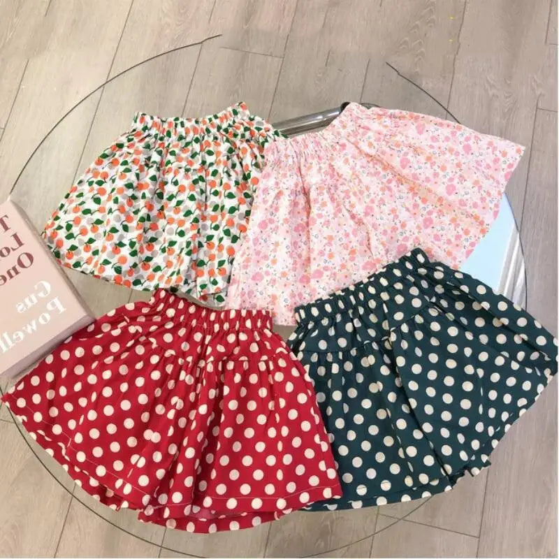 Summer Shorts Pant Kid Sweet Outfit Bottoms 2-8Yrs