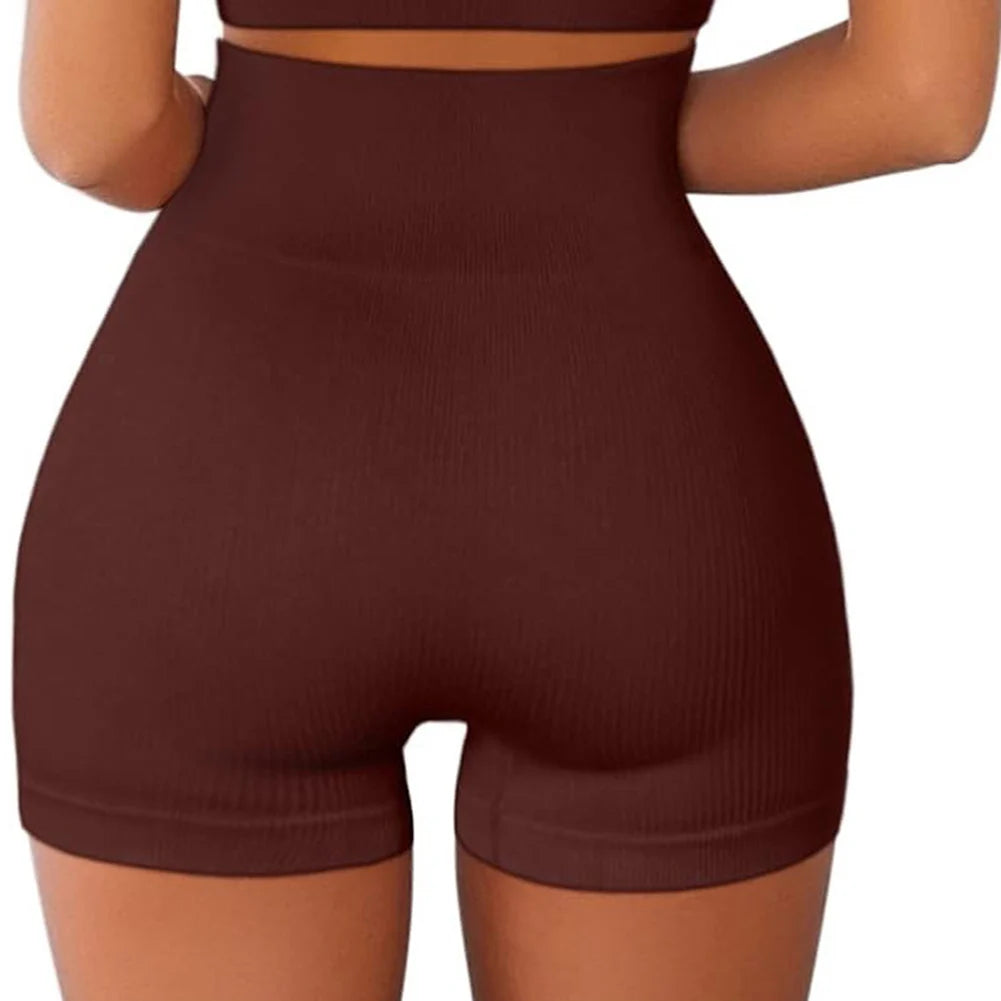 Womens Shorts Seamless Sports Shorts For Cycling Jogging Fitness