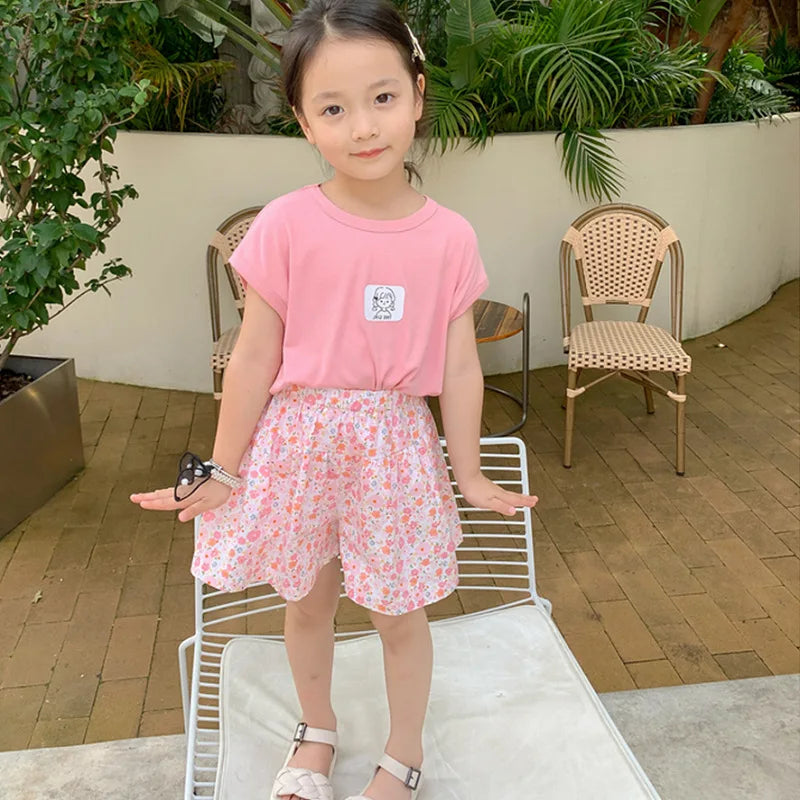 Summer Shorts Pant Kid Sweet Outfit Bottoms 2-8Yrs