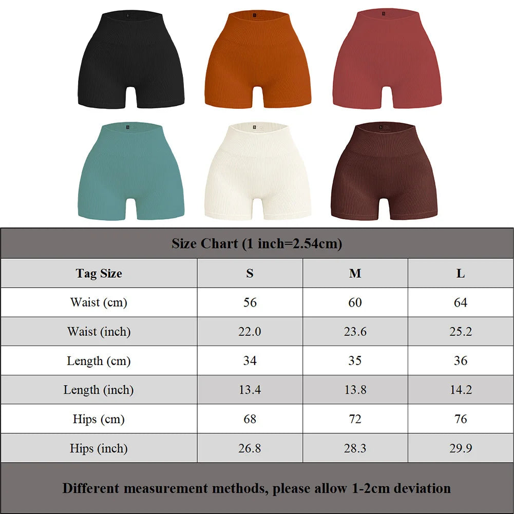Womens Shorts Seamless Sports Shorts For Cycling Jogging Fitness