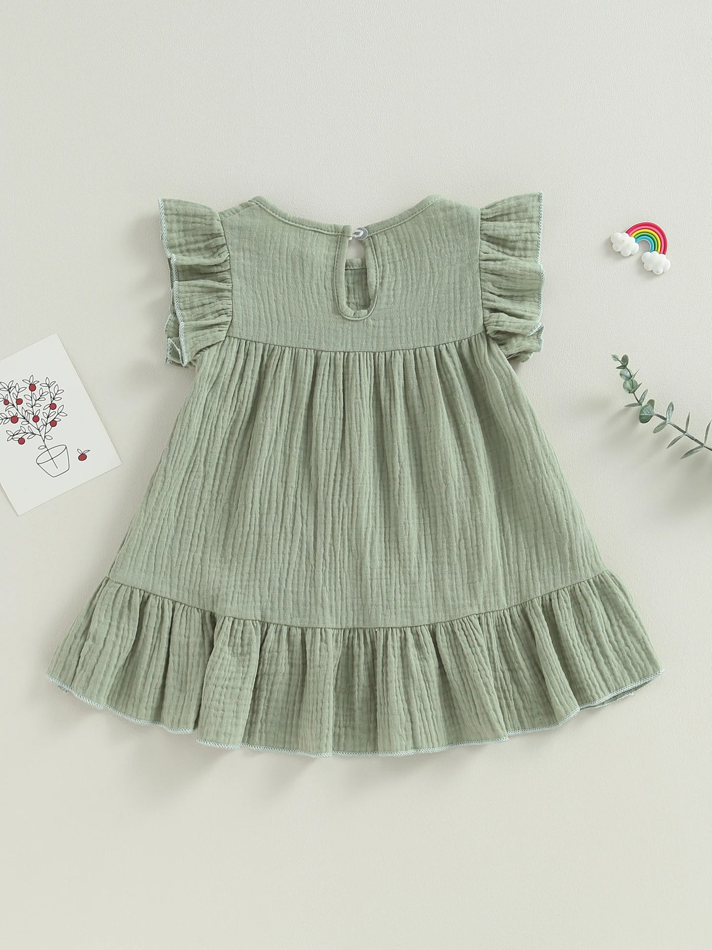 Toddler Girls Sleeveless Ruffle Sundress