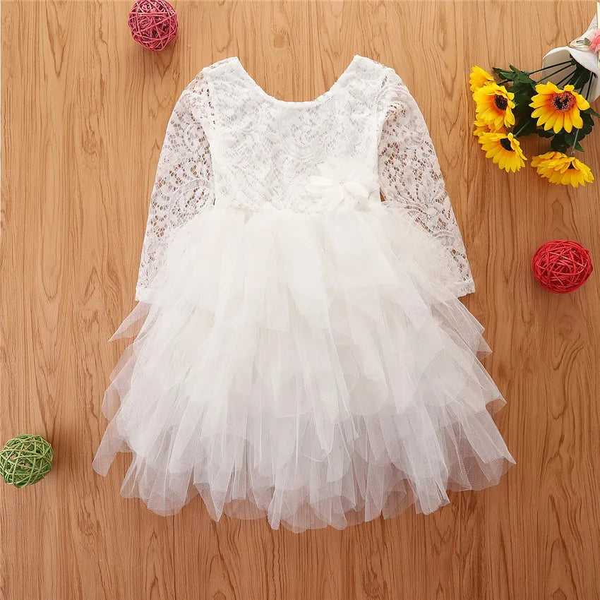 Little Girl Elegant Tutu Princess Dress Gown: Great For Weddings & Parties