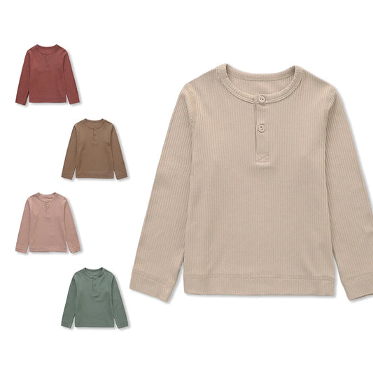 Long Sleeves Cotton T-Shirt Little Boy Girl Clothes