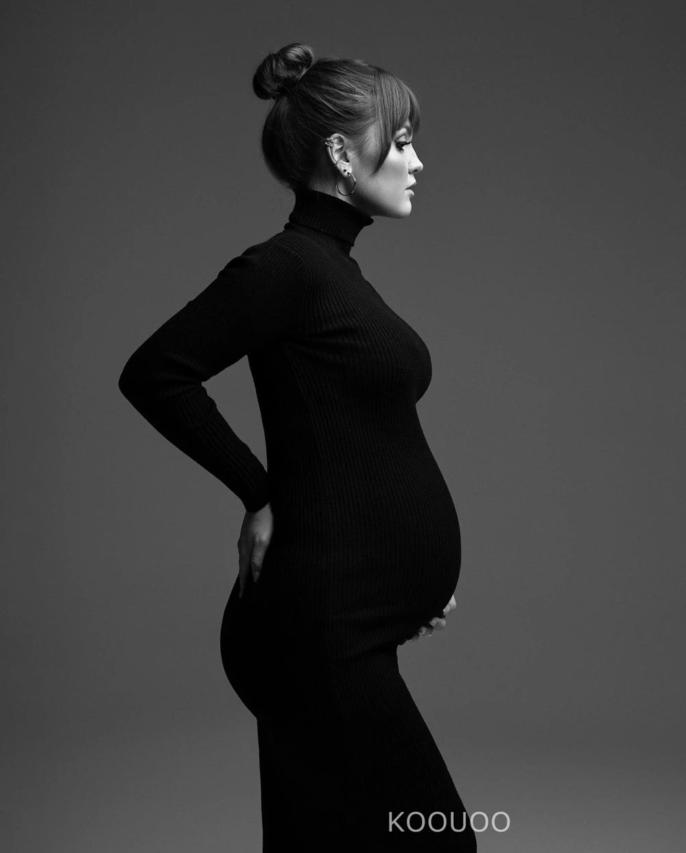 Bodycon Maxi Long Maternity Dress For Photoshoot