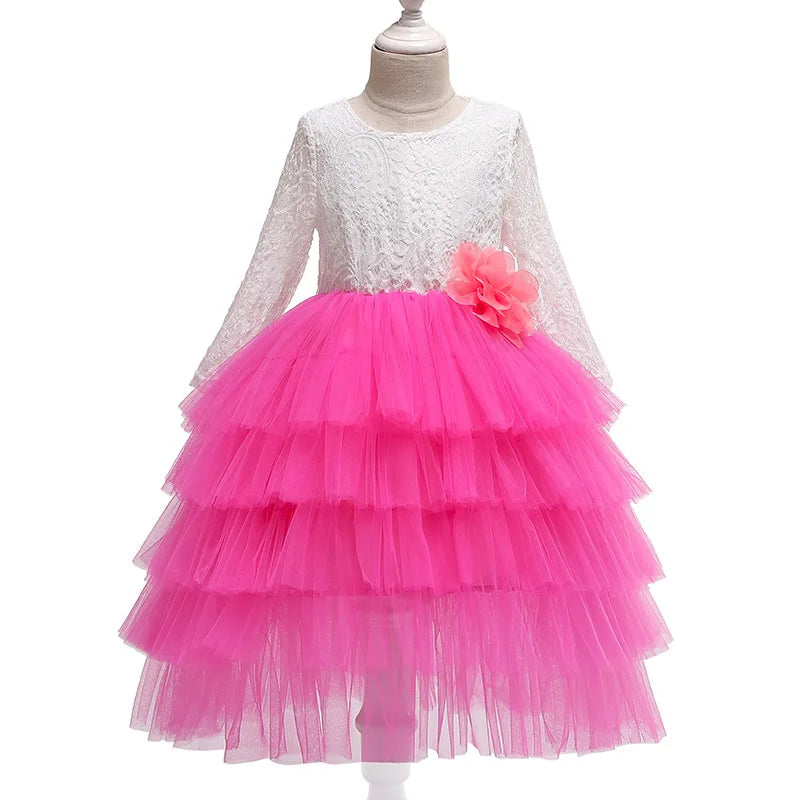 Little Girl Elegant Tutu Princess Dress Gown: Great For Weddings & Parties