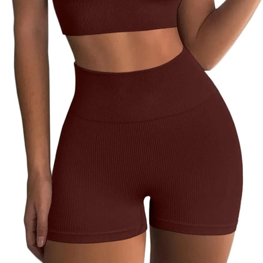 Womens Shorts Seamless Sports Shorts For Cycling Jogging Fitness