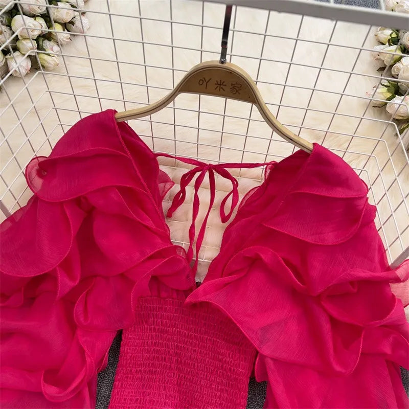 Maternity Long Sleeve Chiffon Top