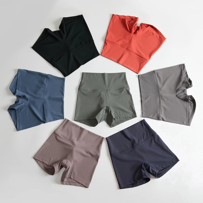 Women's Summer Naked Feeling Fitness Yoga Shorts