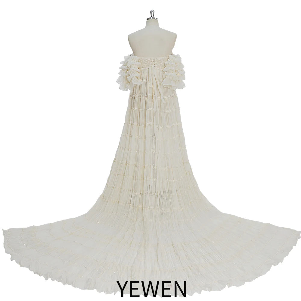 Bohemian Chiffon Corset Maternity Gown