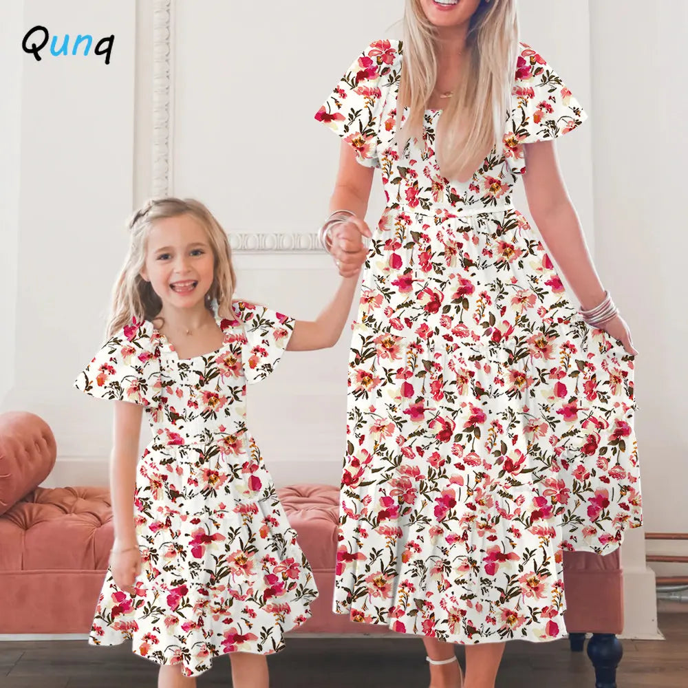 Fashion Print Summer Mother & Daughter Outfit