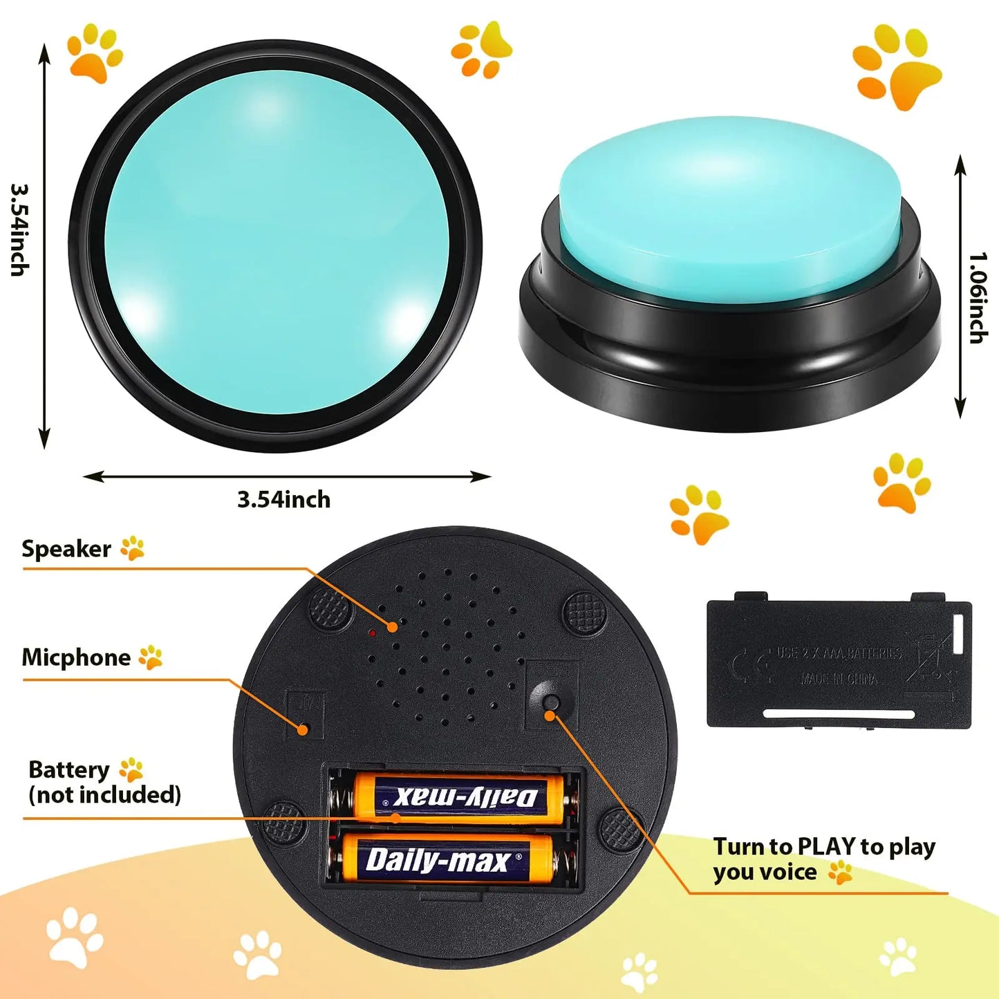 Pet Recordable Button Toy