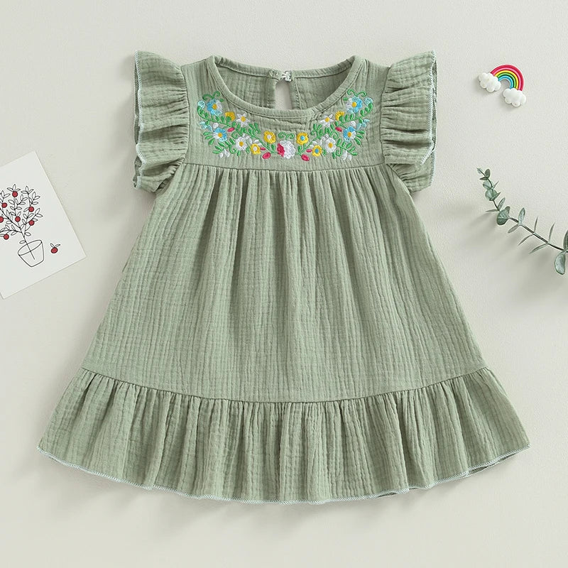 Toddler Girls Sleeveless Ruffle Sundress